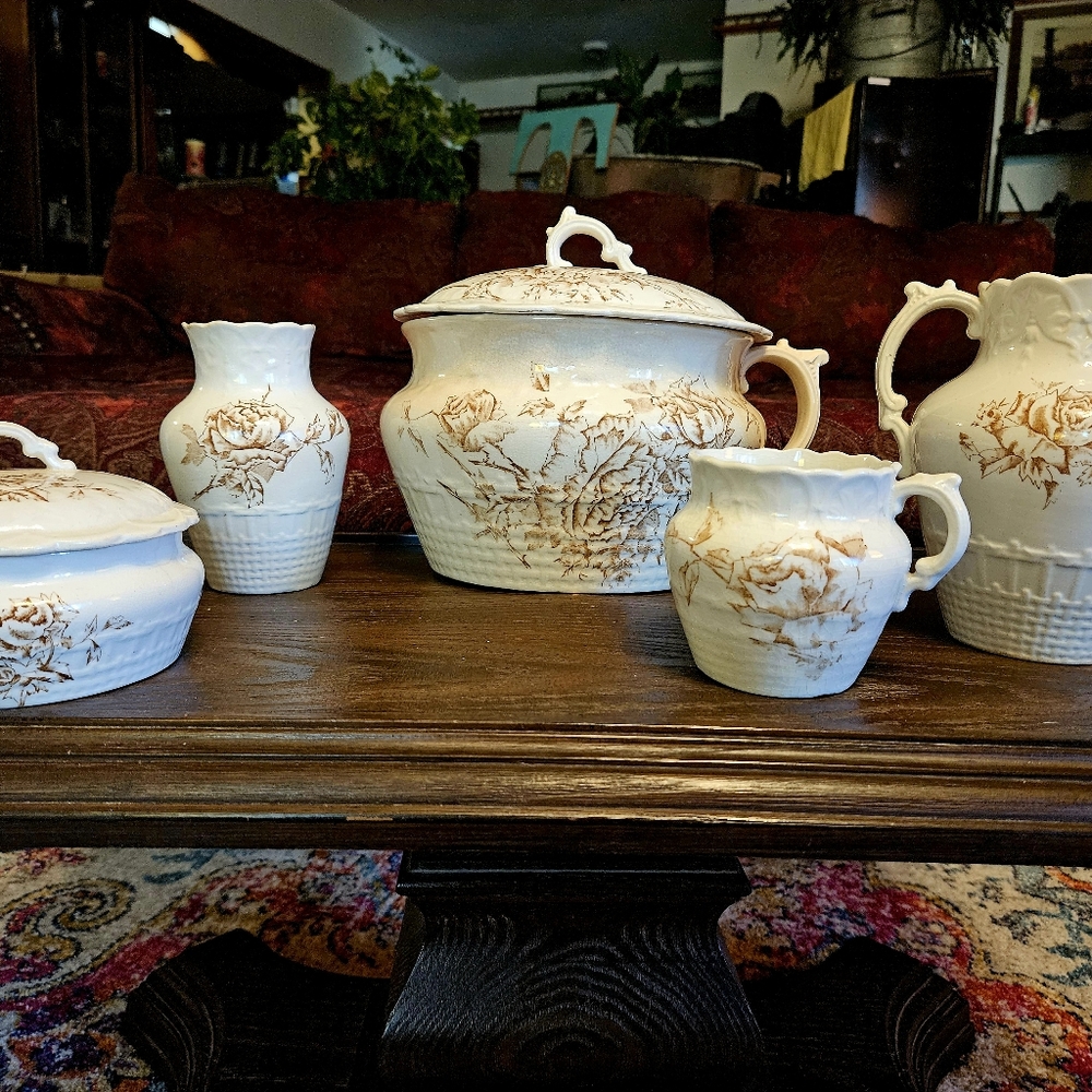 Antique Brown English Transfer Ware